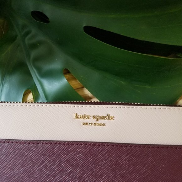 Kate Spade Large Cameron Satchel Wallet Cherrywood - Picture 10 of 13